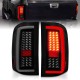 CHEVY SILVERADO 1500/2500/3500 2007-2013 BLACK SMOKE C BAR LED TAILLIGHTS