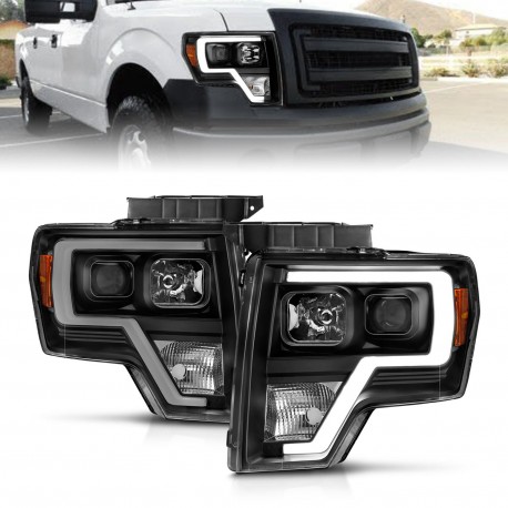 2009-2014 FORD F150 C BAR HALO PROJECTOR BLACK HOUSING