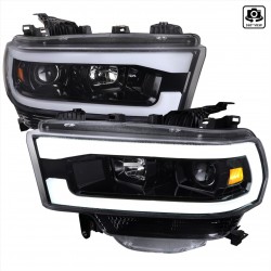 Dodge Ram black led projectors 2020-2022 2500/3500 model headlights