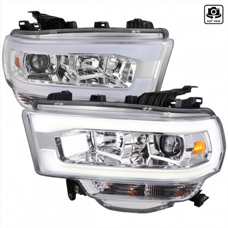 Dodge Ram chrome  led projectors 2020-2022 2500/3500 model headlights