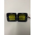 LED 2X2 POD LIGHTS AMBER 40 WATTS PAIR WITH BRACKETS 3000K