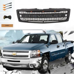 2007-2013 CHEVY SILVERADO 1500 RAPTOR STYLE GRILLE WITH LED DRL LIGHTS AND LOGO
