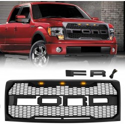 2009-2014 FORD F150 RAPTOR STYLE GRILLE SHELL WITH LED LIGHTS