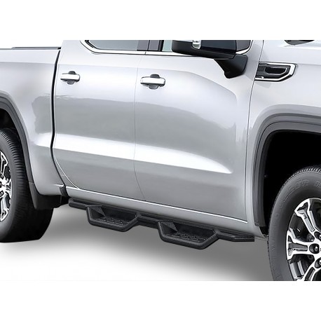 2019-2022 CHEVY SILVERADO CREW CAB SIDE DROP STEPS RUNNING BOARDS PAIR BLACK