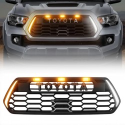2016-2021 Toyota Tacoma new style grille 22 look with logo and led drl lights