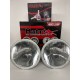 UNIVERSAL 7" ROUND OEM STYLE HEADLIGHTS PAIR WITH LED LIGHTS H4 HI LOW