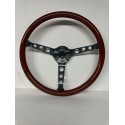 UNIVERSAL 15" STEERING WHEEL CHROME 3 SPOKE CIRCLES