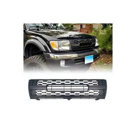 TOYOTA TACOMA 1997-2000 TRD STYLE GRILLE WITH LOGO AND LED AMBER DRL LIGHTS