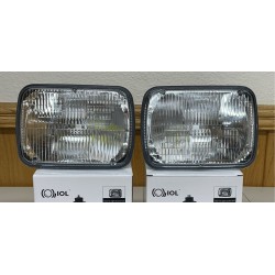 LED BUILT IN OEM STYLE GLASS HEADLIGHTS CONVERSION 7X6 SQUARE HIGH LOW 45/65
