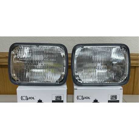LED BUILT IN OEM STYLE GLASS HEADLIGHTS CONVERSION 7X6 SQUARE HIGH LOW 45/65