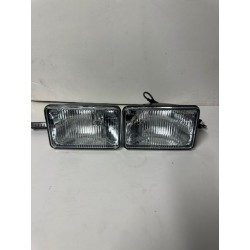 LED OE STYLE 4X6 GLASS CONVERSION HEADLIGHTS SQUARE PAIR HIGH LOW BEAM