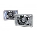 Led White 4X6 Rectangular Universal Conversion Headlamps Pair