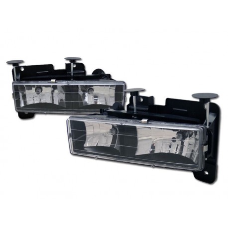 Black /Clear Headlamps 1988 - 1998 Chevy C-10 Tahoe Suburban GMC Yukon Sierra