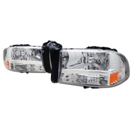 1 pc  Headlamps Dodge Dakota /Durango 1997 - 2004 Chrome/Amber