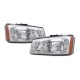 Diamond Headlamps 2003 - 2006 Chevy Silverado /Avalanche No Body Cladding