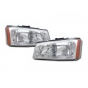 Diamond Headlamps 2003 - 2006 Chevy Silverado /Avalanche No Body Cladding