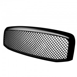 Dodge Ram 2006-2008 1500 2500 Glossy Black Mesh Grille Replacement