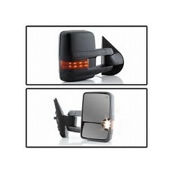 New 2015 style Chevy Silverado 2007-2013 black Towing Mirrors Power heated with led turn signals and led white reverse lights