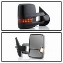 New 2015 style Chevy Silverado 2007-2013 black Towing Mirrors Power heated with led turn signals and led white reverse lights