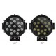 Led 7" Round Black Housing Work Lights  54 Watts each Flood Beam 6000K White 3700 Lumens Pair