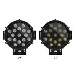 Led 7" Round Black Housing Work Lights  54 Watts each Flood Beam 6000K White 3700 Lumens Pair