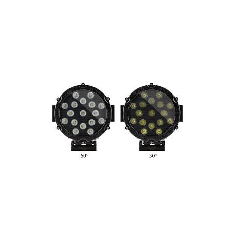 Led 7" Round Black Housing Work Lights  54 Watts each Flood Beam 6000K White 3700 Lumens Pair