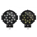 Led 7" Round Black Housing Work Lights  54 Watts each Flood Beam 6000K White 3700 Lumens Pair