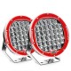 Led Work Lights 9"Round  96 Watts Fog Lights Red Housing 6000k White