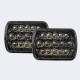 7x6 Headlights Black Housing Full Face Leds Hi Low Beam 20 Watts 40 watts 1600  Lumens each