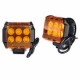 Led 2x3 Work Lights 18 Watts Amber Covers 1160 Lumens each