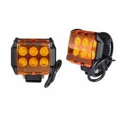 Led 2x3 Work Lights 18 Watts Amber Covers 1160 Lumens each