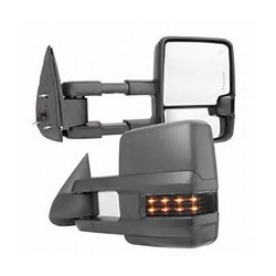 2015 Style chevy silverado 2003-2006 power heated towing mirrors with leds smoke turn signals and white reverse lights