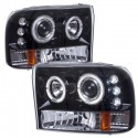 Angel Eye Projector Black  /Clear 1999-2004 Ford F 250 350 Super Duty Headlights