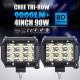 Led Work Lights 2x3 40 watts Triple Row Pair