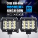 Led Work Lights 2x3 40 watts Triple Row Pair