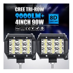 Led Work Lights 2x3 40 watts Triple Row Pair