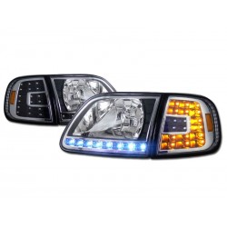 Ford F 150 1997-2003 Expedition 4pc Combo Headlights with Led