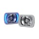 7x6 Headlights Chrome  Housing  with Led blue on sides