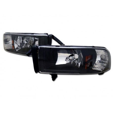 Dodge Ram 1994-2001 Black Housing Headlights 1pc set