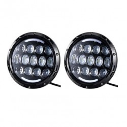 7" Round Cree Led Black Housing full face Headlights W High Low Beam Jeep JK 2007-2014 /Toyota FJ Cruiser/Hummer H2