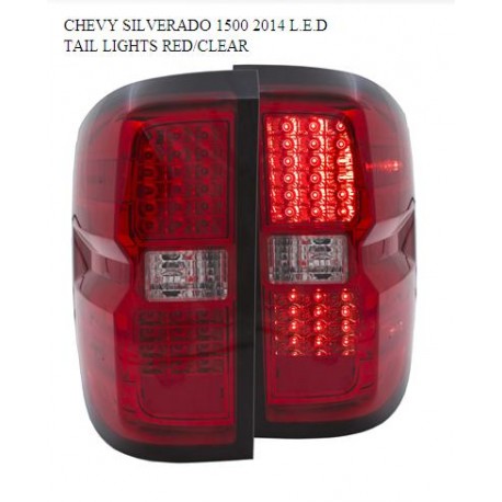 2014-2017 Chevy Silverado 1500/2500 Led Red Clear Taillights