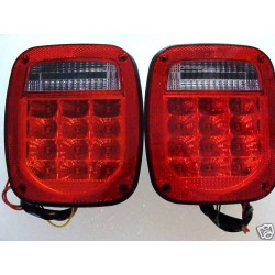 Jeep wrangler  YJ TJ 1987-1996  Led Red Clear Taillights set