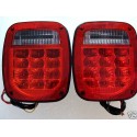 Jeep wrangler  YJ TJ 1987-1996  Led Red Clear Taillights set