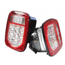 1987-2006 Jeep Wrangler TJ YJ led red clear taillights