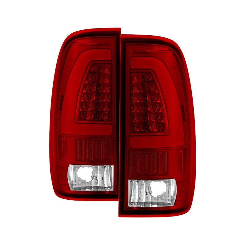 1997-2003 ford f 150 led taillights c bar red halo 99-07 ...