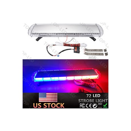 emergency led cobb light bar red blue with switch