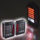 Led Jeep jk 2007-2017 wrangler taillights black housing with fiber optic