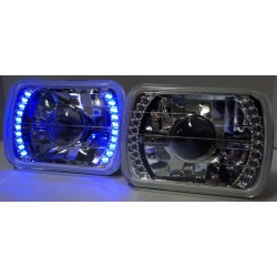 Led Conversion 7x6/5x7 headlights projector style with blue led lights