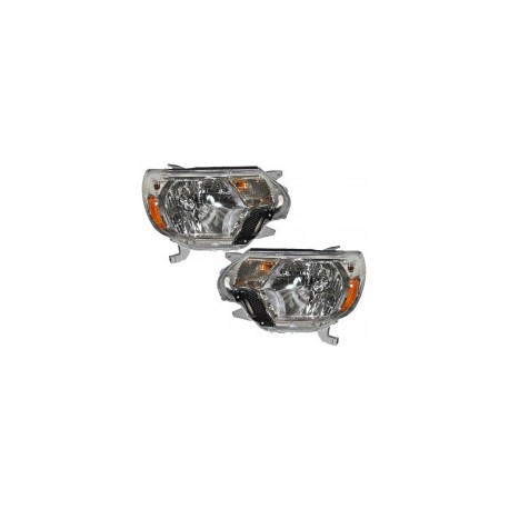 2012 2015 Toyota Tacoma OE style chrome amber headlights set