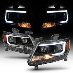 2015-2017 Chevy Colorado  black c bar halo projector headlights